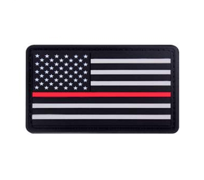 Rothco PVC Red Line Flag Patch 2776