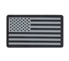 Rothco Silver-Black Us Flag Patch with Hook Back - 27781