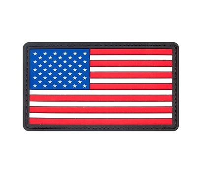 Rothco PVC US Flag Patch w Hook Back 27784