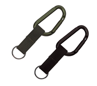 Rothco 80mm Carabiner With Web Strap Ring - 291