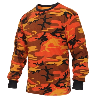 Rothco Savage Orange Camo Long Sleeve T-Shirt - 3136