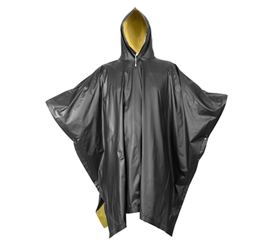 Rothco Black Reversible PVC Poncho 3632