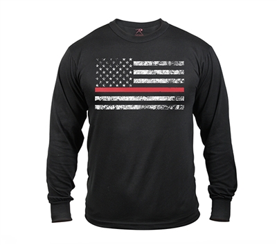 Rothco Long Sleeve Thin Red Line T-Shirt 3920