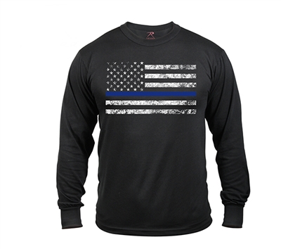 Rothco Long Sleeve Thin Blue Line T-Shirt 3925