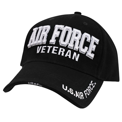 Rothco Black Deluxe Air Force Veteran Low Profile Cap 3959