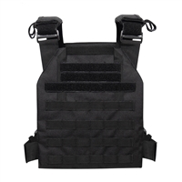 Rothco Black Low Profile Plate Carrier Vest - 55890