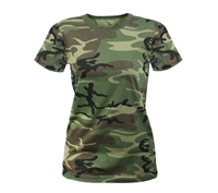 Rothco Womens Woodland Camo Longer T-shirt - 5678