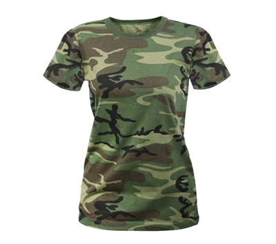 Rothco Womens Woodland Camo Longer T-shirt - 5678