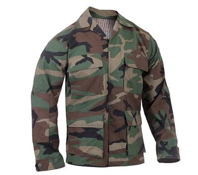 Rothco Woodland Camo Rip Stop BDU Shirt - 5944