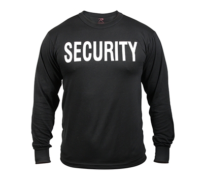 Rothco Black Long Sleeve Security Shirt - 60222