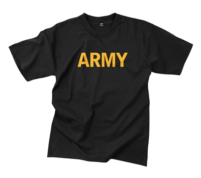 Rothco Black Army Pt T-Shirt - 60363