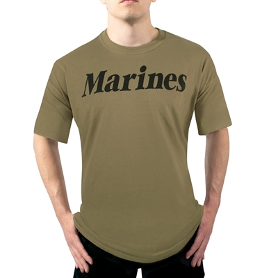 Rothco Coyote Brown Marines PT T-Shirt - 60600