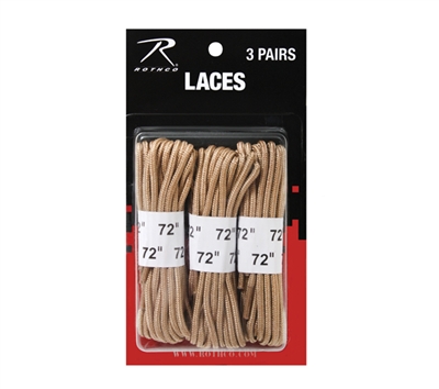 Rothco Desert Tan 3 Pack Boot Laces - 61914