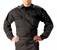 Rothco Black BDU 2-Pocket Tactical Shirt - 6350