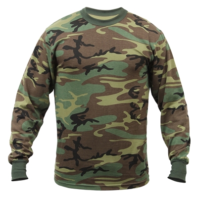 Rothco Woodland Camo Long Sleeve T-Shirt - 6778