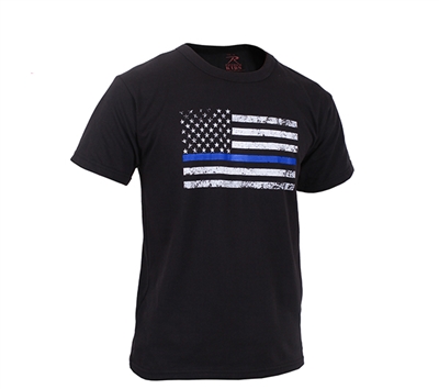 Rothco Kids Thin Blue Line US Flag T shirt 6869