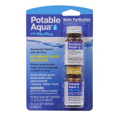 Potable Aqua Plus Water Purification Tablets - 7743