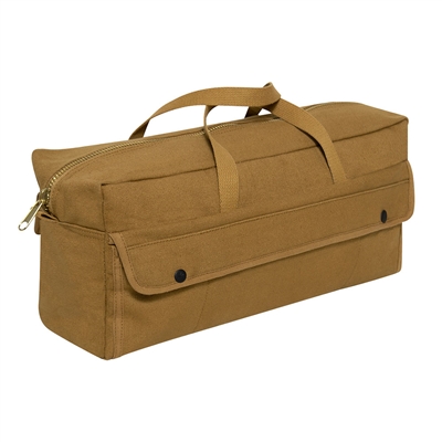 Rothco Coyote Brown Canvas Jumbo Tool Bag With Brass Zipper - 81500