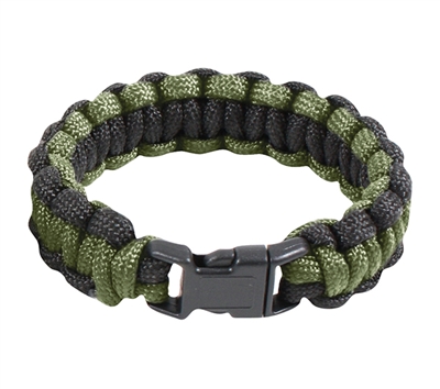 Rothco Black and Olive Drab Paracord Bracelet - 921