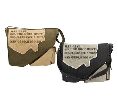 Rothco Vintage Two Tone Imprinted Map Bag - 9248