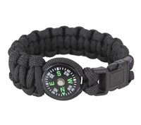 Rothco Black Paracord Compass Bracelet - 957