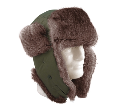 Rothco Olive Drab Fur Flyers Hat - 9860