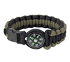 Rothco Black & Olive Drab Paracord Compass Bracelet - 999