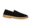 Zig-Zag Black Slip on Canvas Shoes - 7206