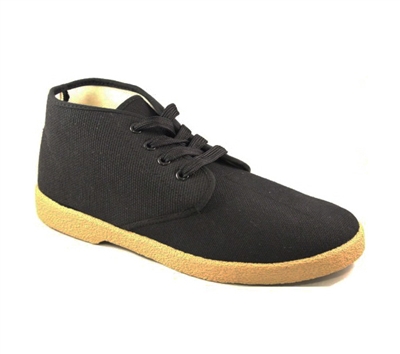 Zig-Zag Black Chukka Mid Top Shoes - 7218