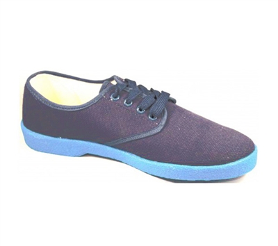 Zig-Zag Navy Sneaker with Blue Sole - 7222