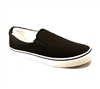 Zig-Zag Black Canvas Slip On - 7234