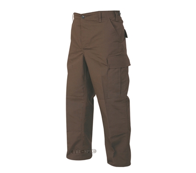 Tru-Spec Brown Poly Cotton Rip-Stop BDU Pants - 1343