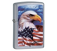 Zippo 24797 Made in the USA Flag Lighter