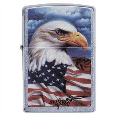 Zippo 24797 Made in the USA Flag Lighter