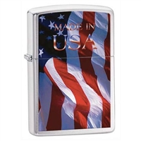 Zippo 24797 Made in the USA Flag Lighter