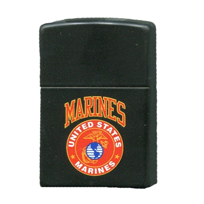 Zippo Black Matte US Marines Lighter - 68923