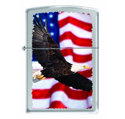Zippo 78580 Eagle Flying On Flag Lighter