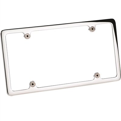 Billet License Plate Frame Plain Polished