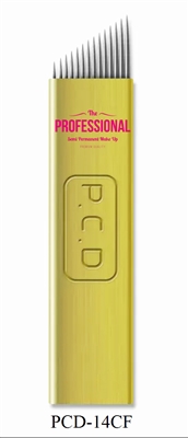 50 pcs x PCD Microblading Eyebrows Needles - 14CF Pins Hard (0.25 mm dia)