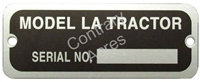Serial Number Tag With Rivets