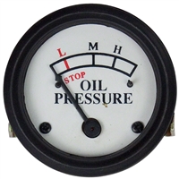 Oil Pressure Gauge (0-25 PSI) - Dash mounted, White Face                                             