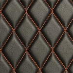 black vinyl diamond stitch