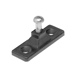 2 Hole Nylon Side Mount Black Deck Hinge