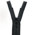 YKK #10 Vislon 18" Black Separating Zippers