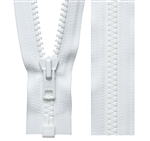 YKK #10 Vislon 18" White Separating Zippers