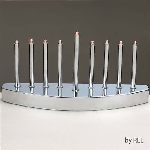 Silvertone Electric Menorah in Contemporary Design