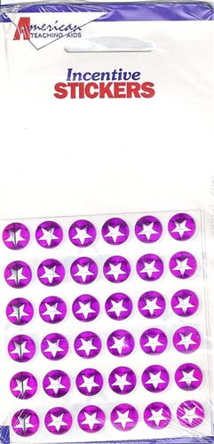 3/8" Silver/Magenta Star Dazzlers - 72/pk