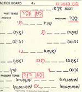 Hebrew Tense Practice Board - Double Sided