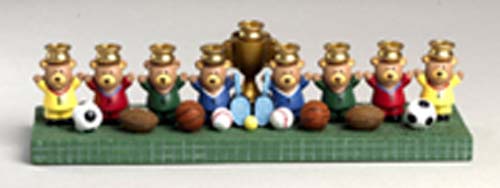 Teddy Bear Soccer Hanukkah Menorah