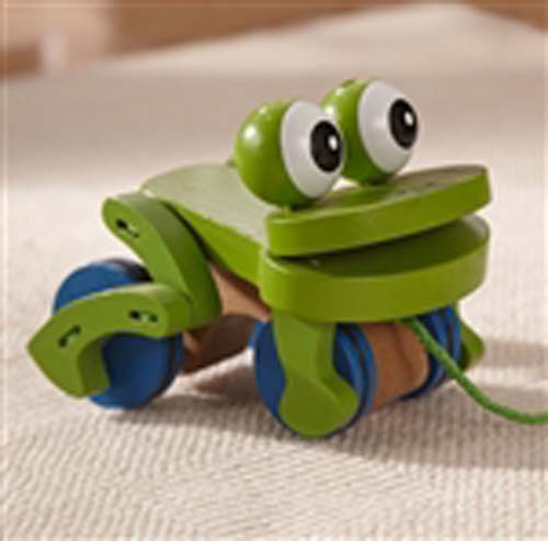 Clickity-Clack Frolicking Frog Pull Toy